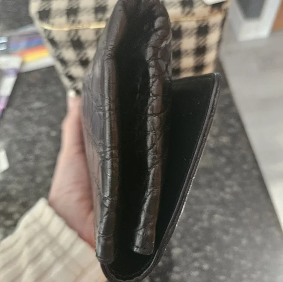 Titti Dell’Acqua X Maxima Black Alligator Leather Clutch Vintage 1990s - Picture 5 of 8